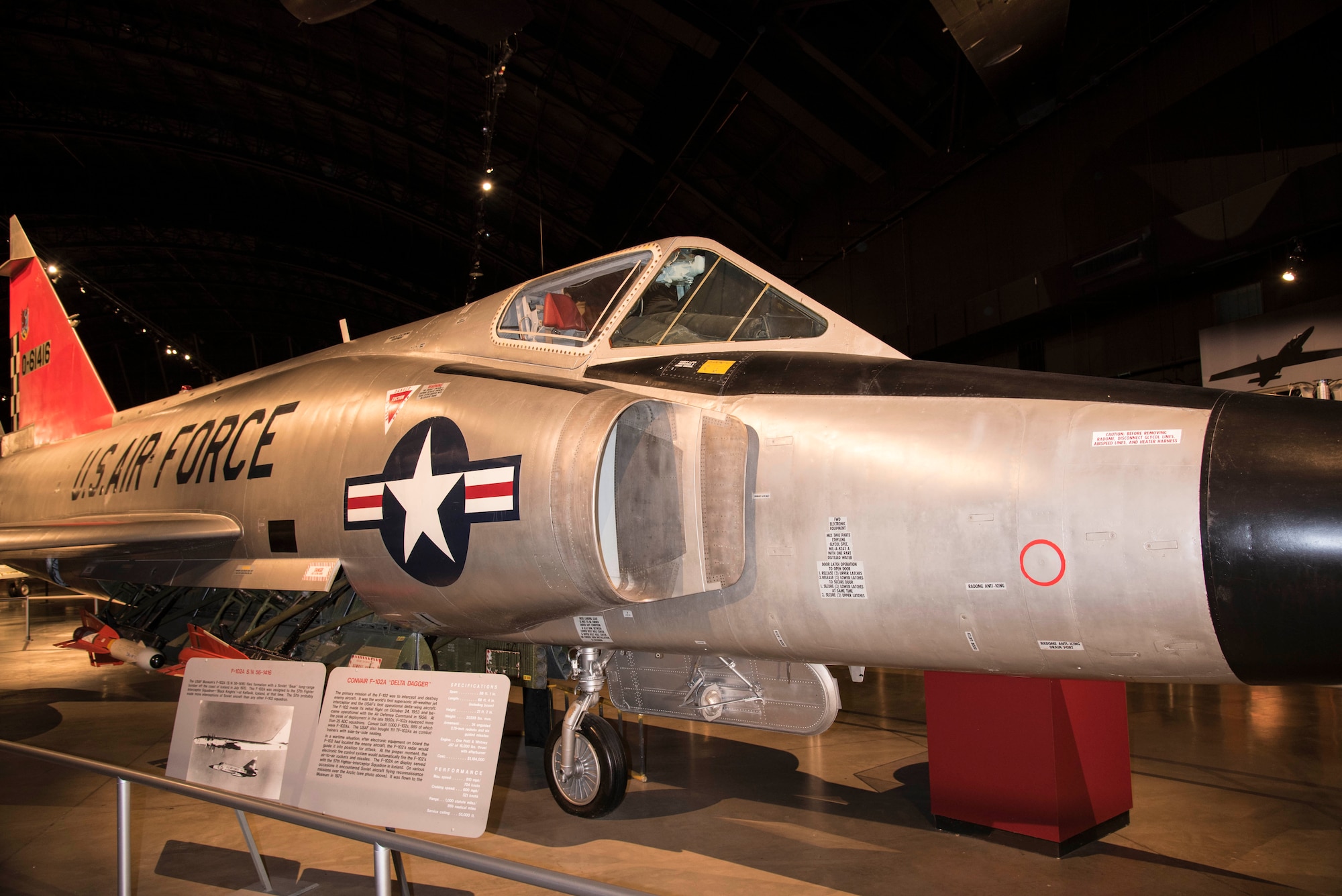 DAYTON, Ohio -- Convair F-102A Delta Dagger in the Cold War Gallery at the National Museum of the United States Air Force (U.S. Air Force photo by Ken LaRock)
