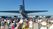 A 307th Bomb Wing B-52H Stratofortress sits as one of the main attractions during the Slovak International Air Fest, Aug. 27, 2016, Sliač, Slovakia. The Reserve B-52 was the only U.S. representative during the air show, which hosts aerial demonstrations and displays from across Europe and Asia. (U.S. Air Force photo by Master Sgt. Andrew Branning/Released)