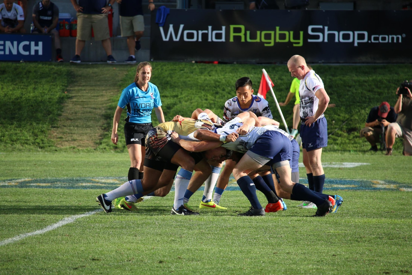Scrum during the Air Force vs. Coast Guard Match. Air Force wins the contest 14-5.