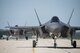 33rd Fighter Wing F-35As taxi down the flightline at Volk Field, Wis. during Northern Lightning Aug. 22, 2016. Northern Lightning is a tactical-level, joint training exercise that emphasizes fifth and fourth generation assets engaged in a contested, degraded environment. (U.S. Air Force photo by Senior Airman Stormy Archer)