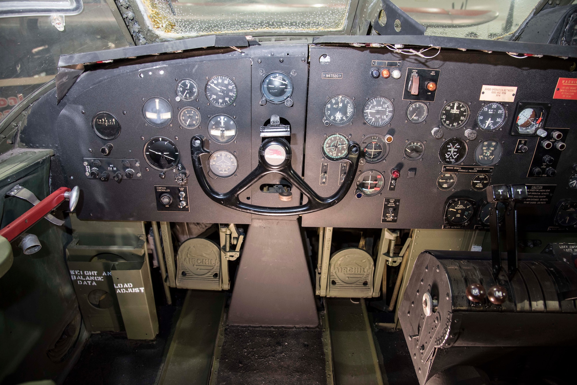 DAYTON, Ohio -- Fairchild C-82 Packet cockpit in the Global Reach Gallery at the National Museum of the United States Air Force. (U.S. Air Force photo by Ken LaRock)
