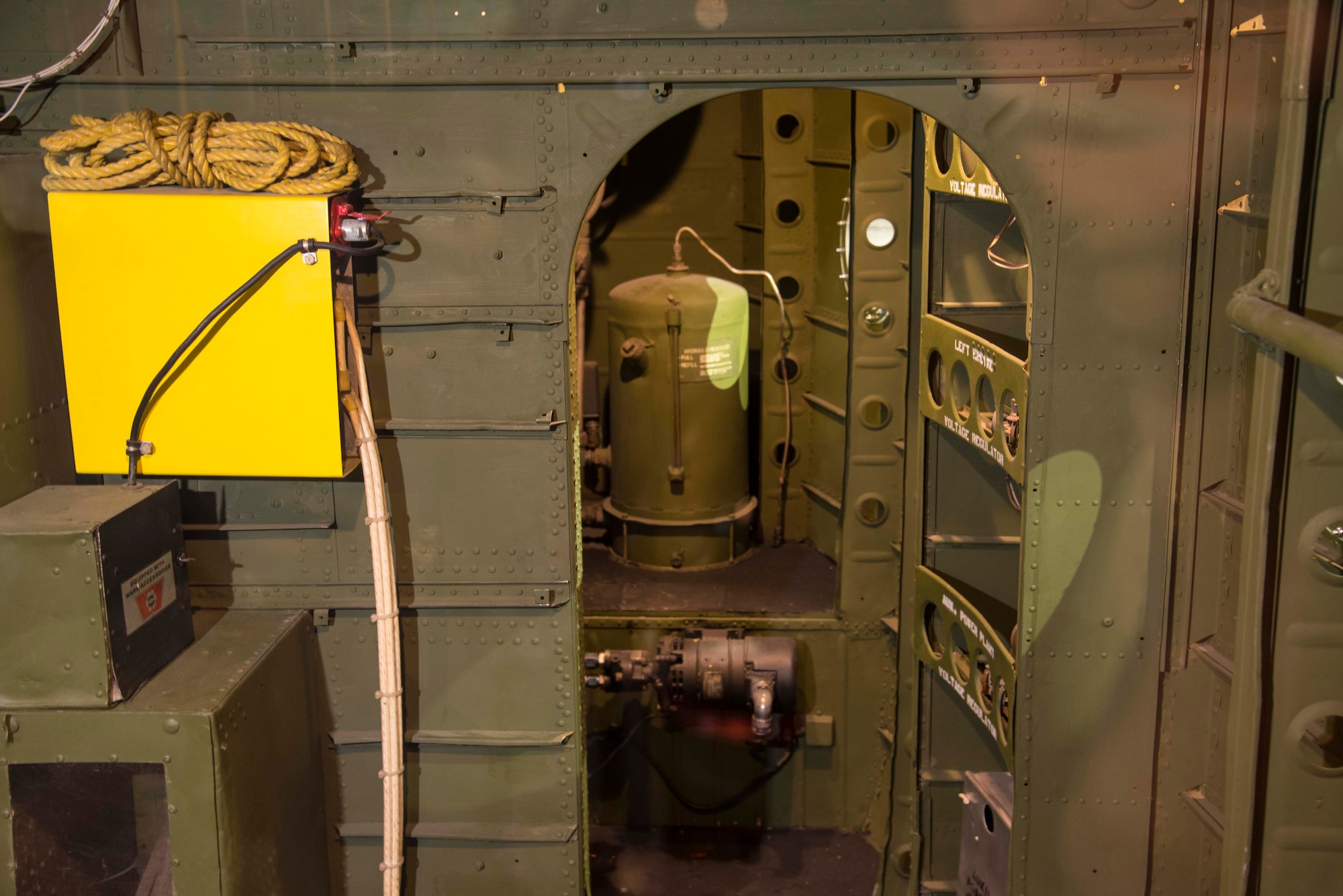 DAYTON, Ohio -- Fairchild C-82 Packet (interior view) in the Global Reach Gallery at the National Museum of the United States Air Force. (U.S. Air Force photo by Ken LaRock)