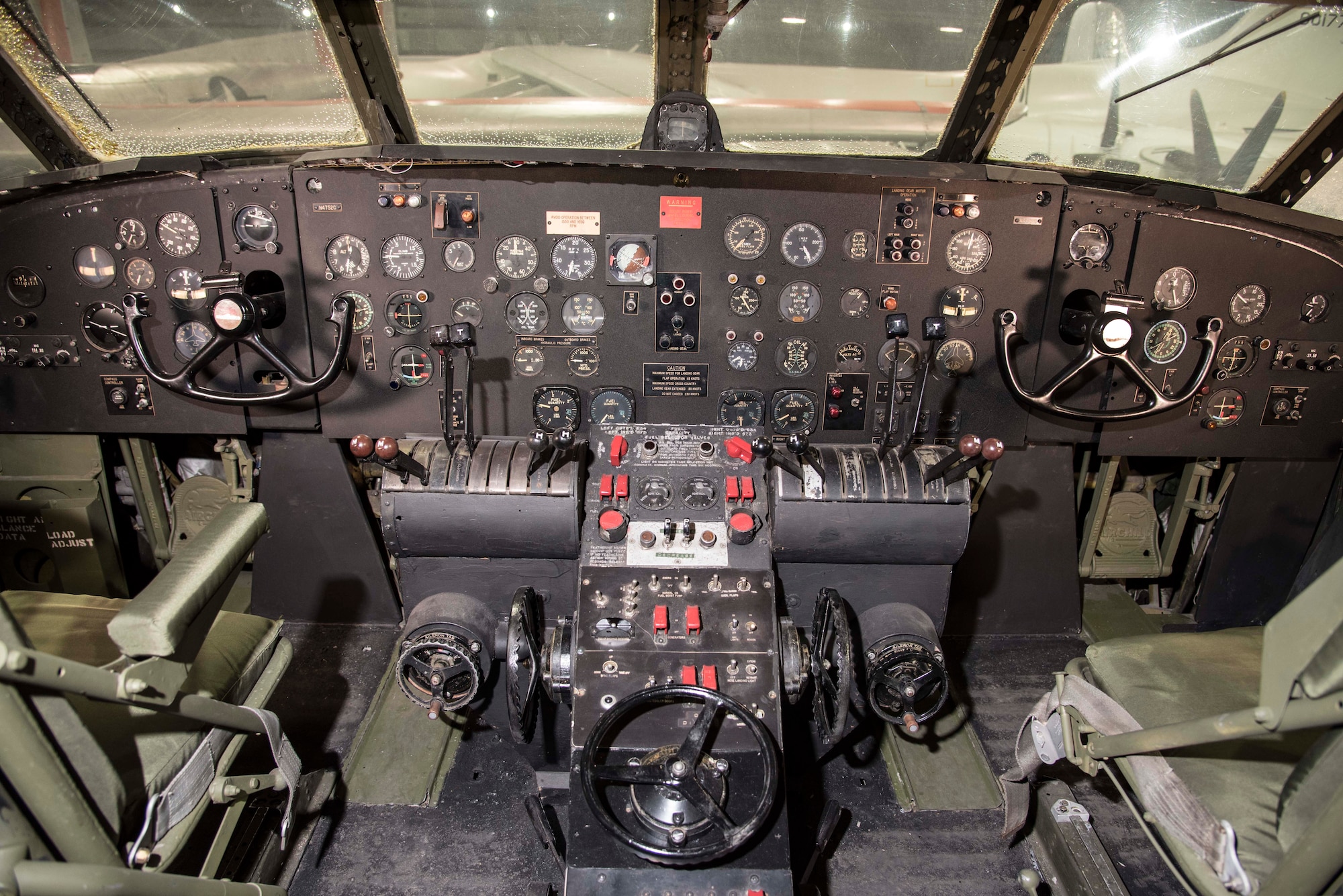 DAYTON, Ohio -- Fairchild C-82 Packet cockpit in the Global Reach Gallery at the National Museum of the United States Air Force. (U.S. Air Force photo by Ken LaRock)

