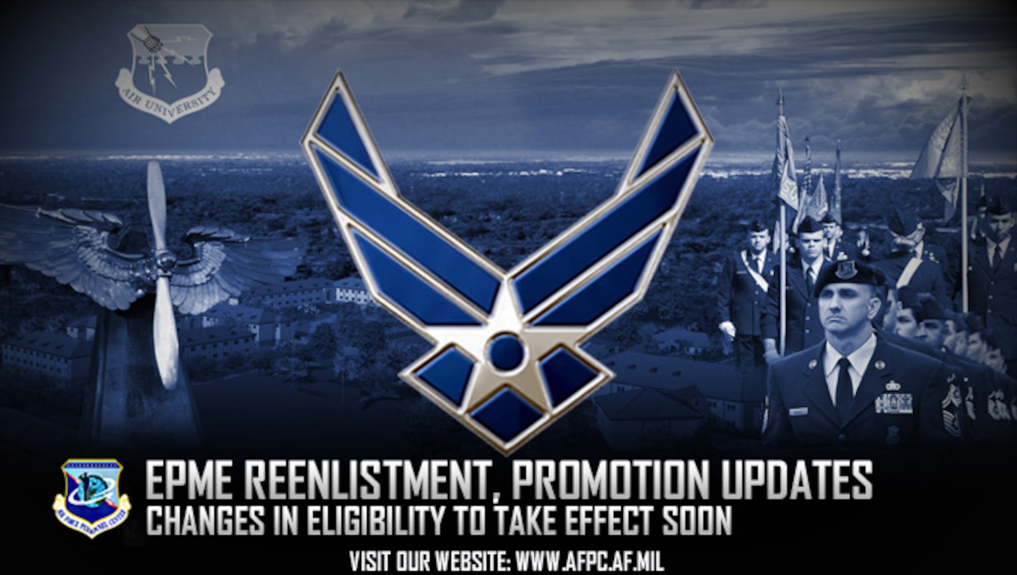 Airmen have 12 months from notification to complete their enlisted professional military education distance learning course. Airmen notified in 2015 need to complete their EPME DL courses by the new policy implementation date or they will be ineligible to reenlist, extend or promote. (U.S. Air Force graphic by Staff Sgt. Alexx Pons)