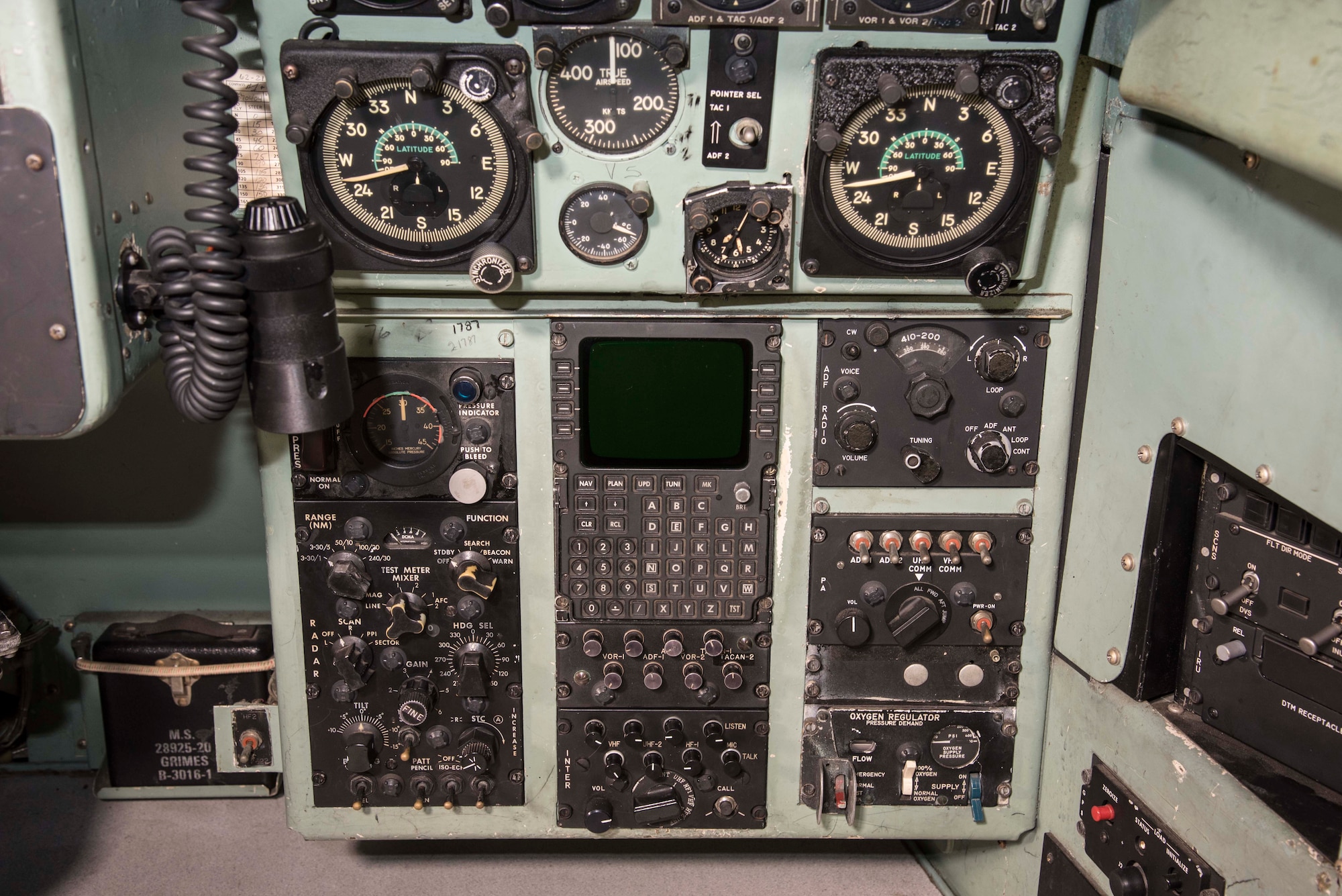 DAYTON, Ohio -- C-130E SPARE 617 cockpit at the National Museum of the U.S. Air Force. (U.S. Air Force photo by Ken LaRock) 
