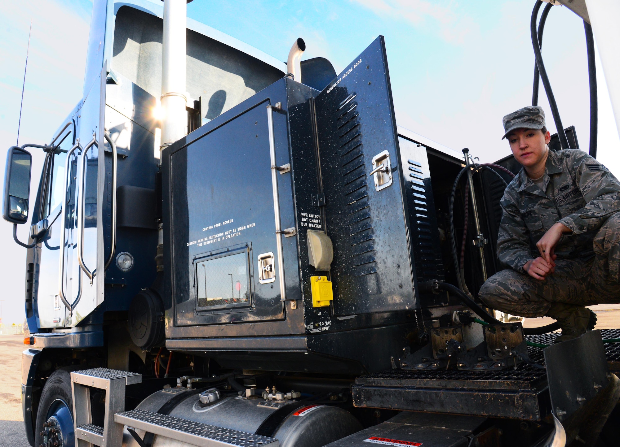 Senior Airman Taleah McGriff, 741st Maintenance Squadron power refrigeration and electrical lab technician, poses for a photo Aug. 25, 2016, at Malmstrom Air Force Base, Mont. McGriff was hand selected to represent Air Force Global Strike Command at the 2016 Air Force Association's Air, Space and Cyber Convention held in Washington D.C. (U.S. Air Force photo/Airman 1st Class Magen M. Reeves)