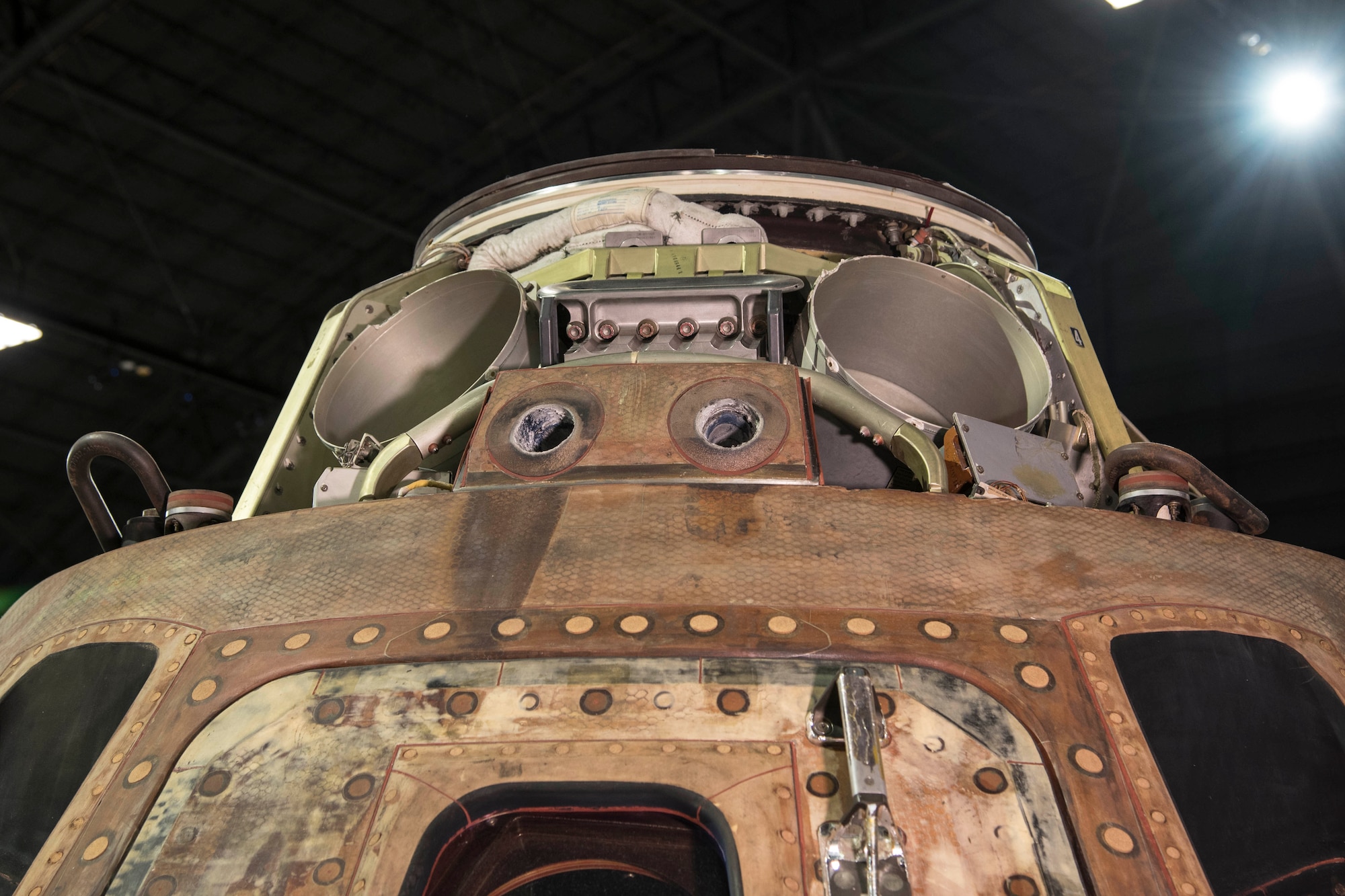 DAYTON, Ohio -- Apollo 15 Command Module on display in the Space Gallery at the National Museum of the United States Air Force. (U.S. Air Force photo) 