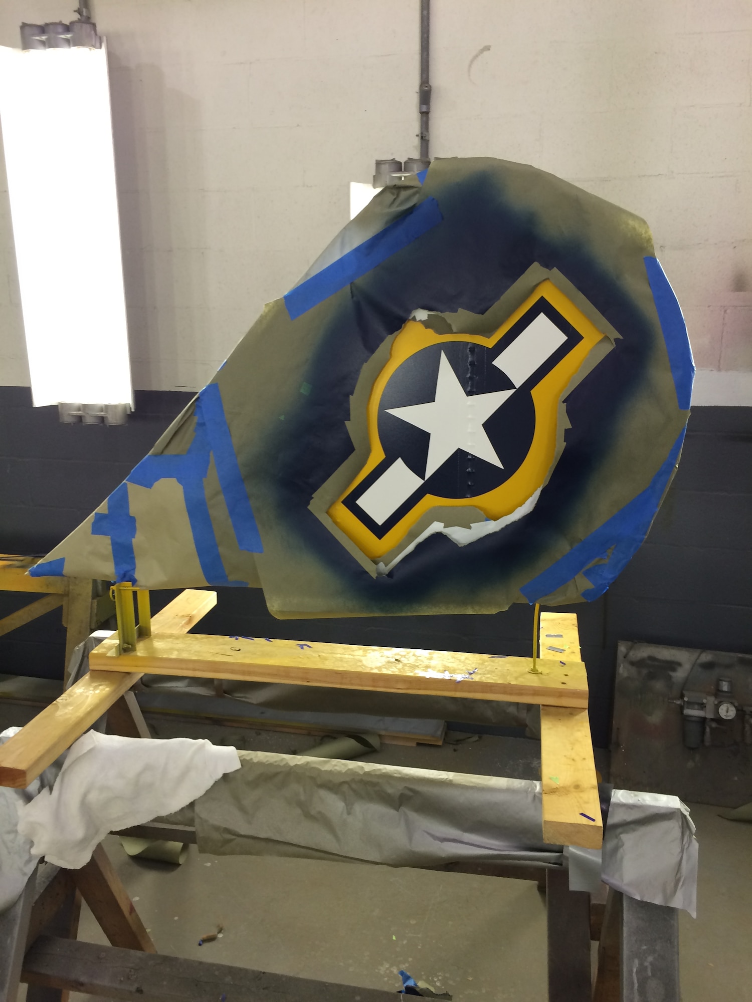 DAYTON, Ohio -- McDonnell XH-20 Little Henry tail section undergoing restoration during Spring, 2016 (photo 2 of 4). This aircraft is on display in the R &D Gallery at the National Museum of the U.S. Air Force. (U.S. Air Force photo)