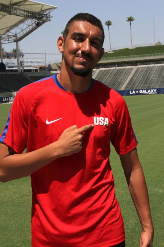 U.S. Army Reserve 2nd Lt. David Garza practices his footwork at the U.S. Olympic Training Center in Chula Vista, Calif. on Aug. 23, 2016 in preparation for the 2016 Summer Paralympic Games. The U.S. Paralympic National Men's Soccer team will square off against Holland during their first match in Rio, Brazil, Sept. 8, 2016. Garza is a member of the 314 Military Intelligence Battalion in San Diego, Calif.