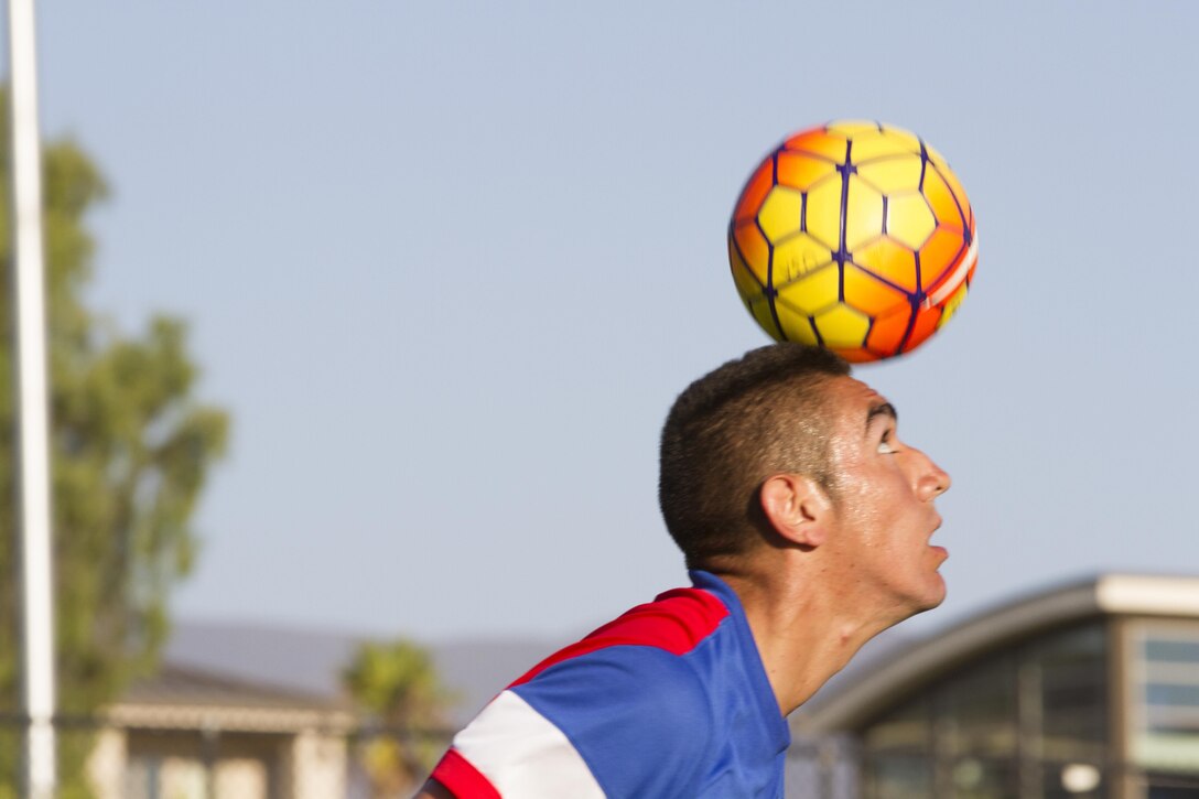 U.S. Army Reserve 2nd Lt. David Garza practices his footwork at the U.S. Olympic Training Center in Chula Vista, Calif. on Aug. 23, 2016 in preparation for the 2016 Summer Paralympic Games. The U.S. Paralympic National Men's Soccer team will square off against Holland during their first match in Rio, Brazil, Sept. 8, 2016. Garza is a member of the 314 Military Intelligence Battalion in San Diego, Calif.