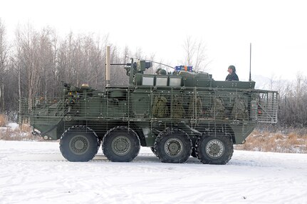 Boasting an upgraded chassis and drivetrain along with a variety of mechanical, electrical and digital improvements to enhance its performance, a new variant of the Stryker Combat Vehicle underwent a winter of extreme use at U.S. Army Cold Regions Test Center earlier this year. "It looks like a regular Stryker, but it isn't," said Richard Reiser, test officer. "It has a larger engine that significantly increases horsepower and torque." 