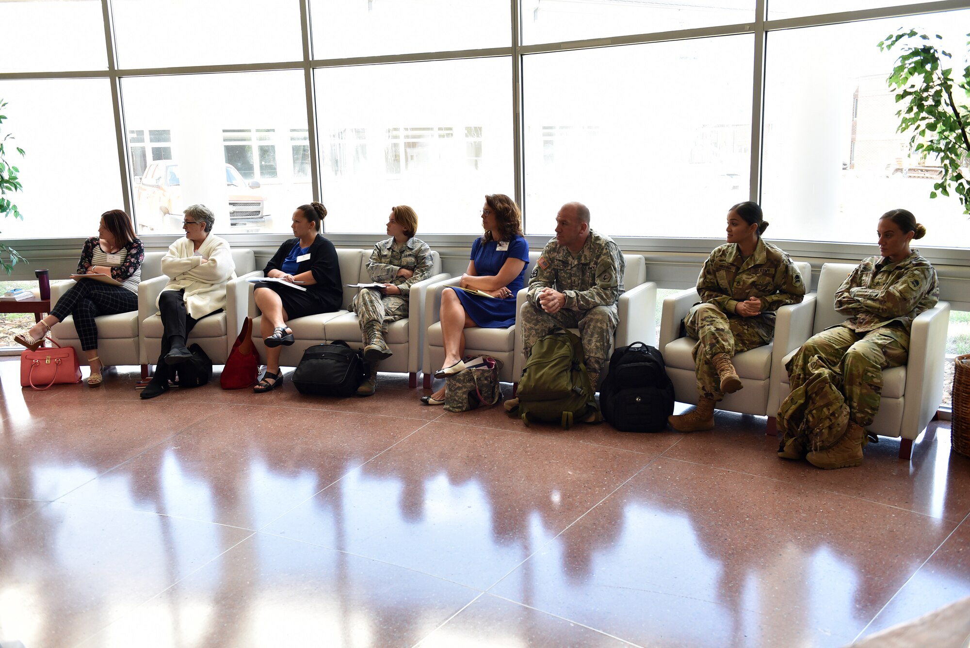 National Guard Soldiers and civilians assigned to general officers attend a networking breakout Aug. 30, 2016, during the General Officer Support Staff Course at the I.G. Brown Training and Education Center on McGhee Tyson Air National Guard Base in Louisville, Tenn. (U.S. Air National Guard photo by Master Sgt. Mike R. Smith)