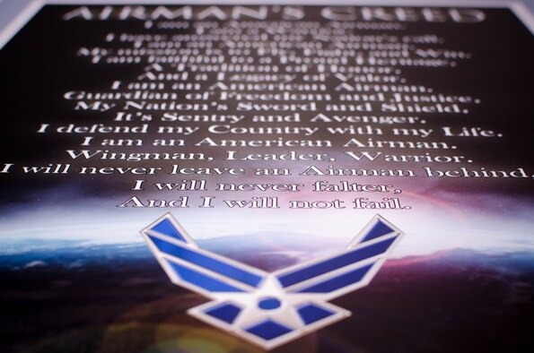The Airman's Creed.(U.S. Air Force photo/Staff Sgt. Heather Heiney) 
