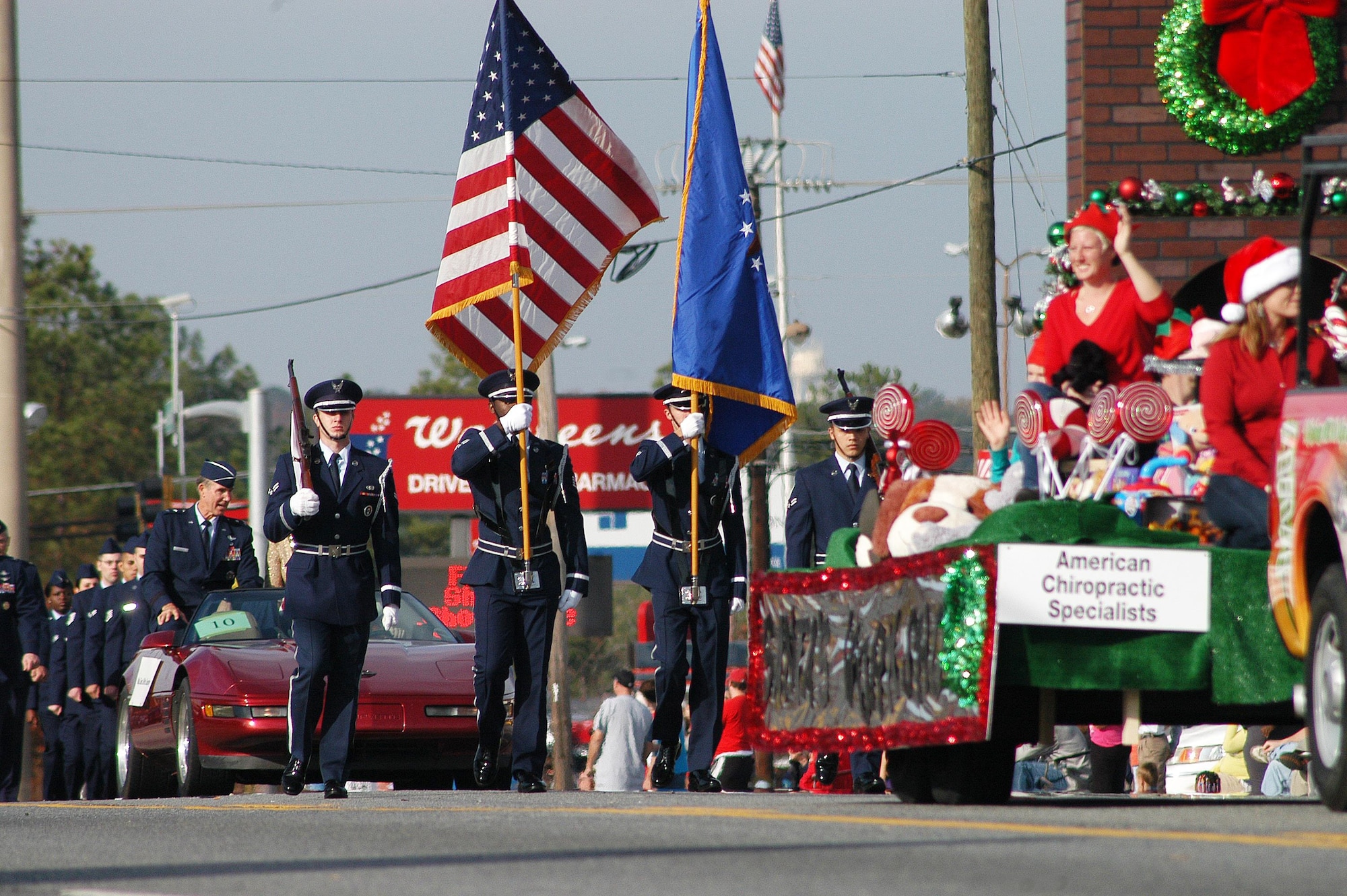 This year, as in years past, Robins Air Force Base personnel will be helping local communities celebrate the holiday season by participating in several parades.  (U. S. Air Force file photo/Sue Sapp)
