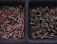 Valve cores are displayed at the 341st Logistics Readiness Squadron tire shop Nov. 29, 2016, at Malmstrom Air Force Base, Mont. Valve cores are placed on the tires of vehicles to prevent air from leaving out. (U.S. Air Force photo/Senior Airman Jaeda Tookes)