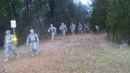 Army Reserve's 3rd Battalion, 337th Training Support Battalion (TSB), operationally controlled by First Army's 4th Cavalry Brigade, Fort Knox, Kentucky, participates in the installation's annual Holiday Toy Drive with a foot march, Nov. 23, 2016. The foot march was a family friendly event, providing families the opportunity to deliver donated toys to the Fort Knox Red Cross. 
(3-337 TSBN Photo)