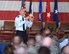 Col. Shawn Ford, commander 132d Wing, addresses members of the 132d Wing during a commander's call on November 5, 2016, at the Des Moines Airbase, Iowa. Ford congratulated the members on achieving a successful year and shared his vision for the future. (U.S. Air National Guard photo by Staff Sgt. Michael J. Kelly)