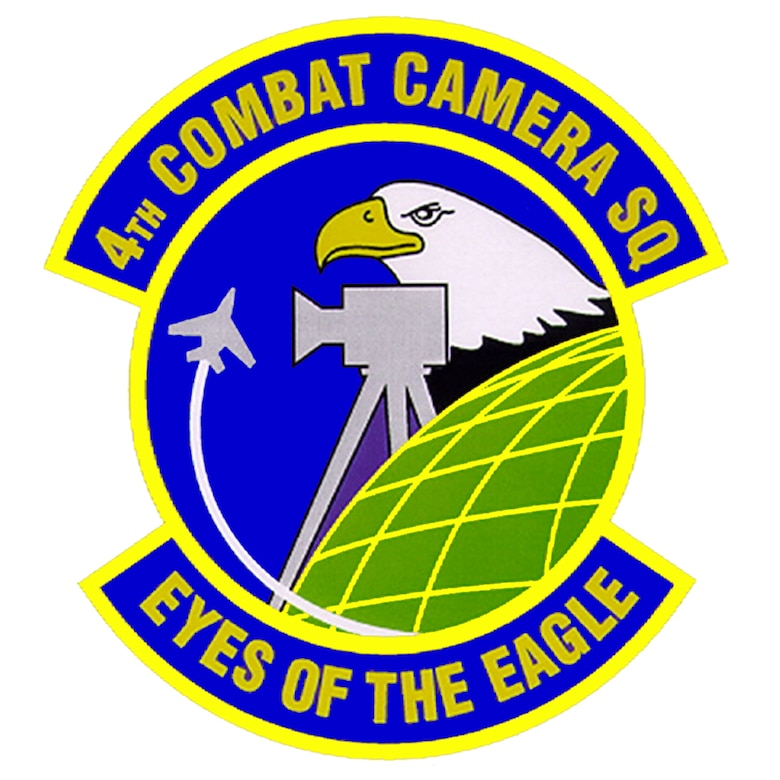 "Eyes of the eagle."  4th Combat Camera Squadron patch. (U.S. Air Force graphic)