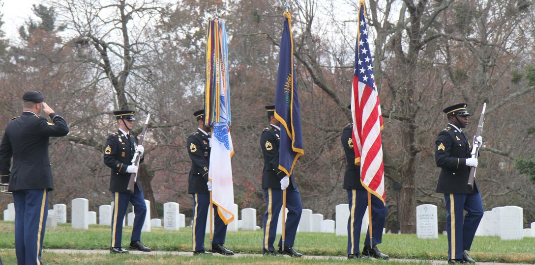 Members of the Human Resources Command Honor Guard participate in the Wreath Laying Ceremony at the Zachary Taylor National Cemetery in Louisville, Kentucky on November 23, 2016. The ceremony is held annually in honor of President Taylor's birthday. U.S. Army Reserve photo by Lt. Col. Dana Kelly, 84th Training Command Public Affairs