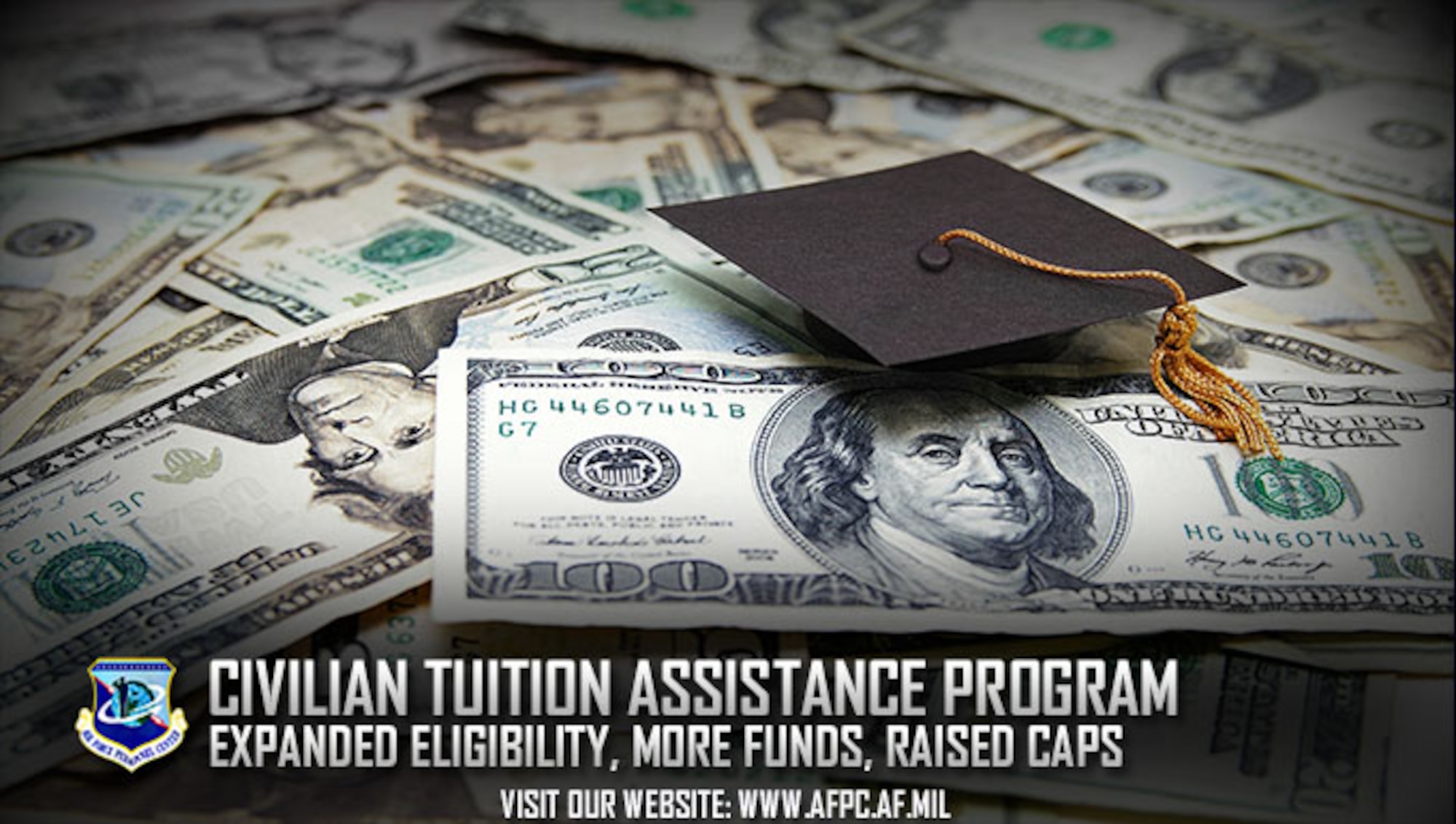 The Air Force has revamped its civilian tuition assistance program, allocating $1 million of tuition assistance to all permanent, full-time appropriated fund employees, including those in wage-grade positions. The revised program also includes higher monetary caps and more program flexibility. (U.S. Air Force graphic by Kat Bailey)