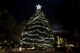 The holiday tree lights up the night, Dec. 2, 2016, at Moody Air Force Base, Ga. The annual tree-lighting event welcomed all Department of Defense cardholders to celebrate the holidays. (U.S. Air Force photo by Airman 1st Class Daniel Snider)