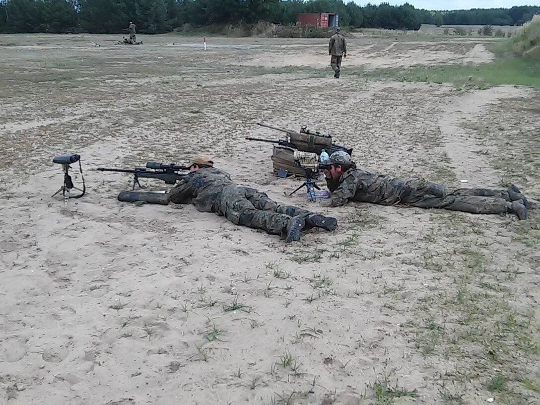 Soldiers having a day on the shooting range. 