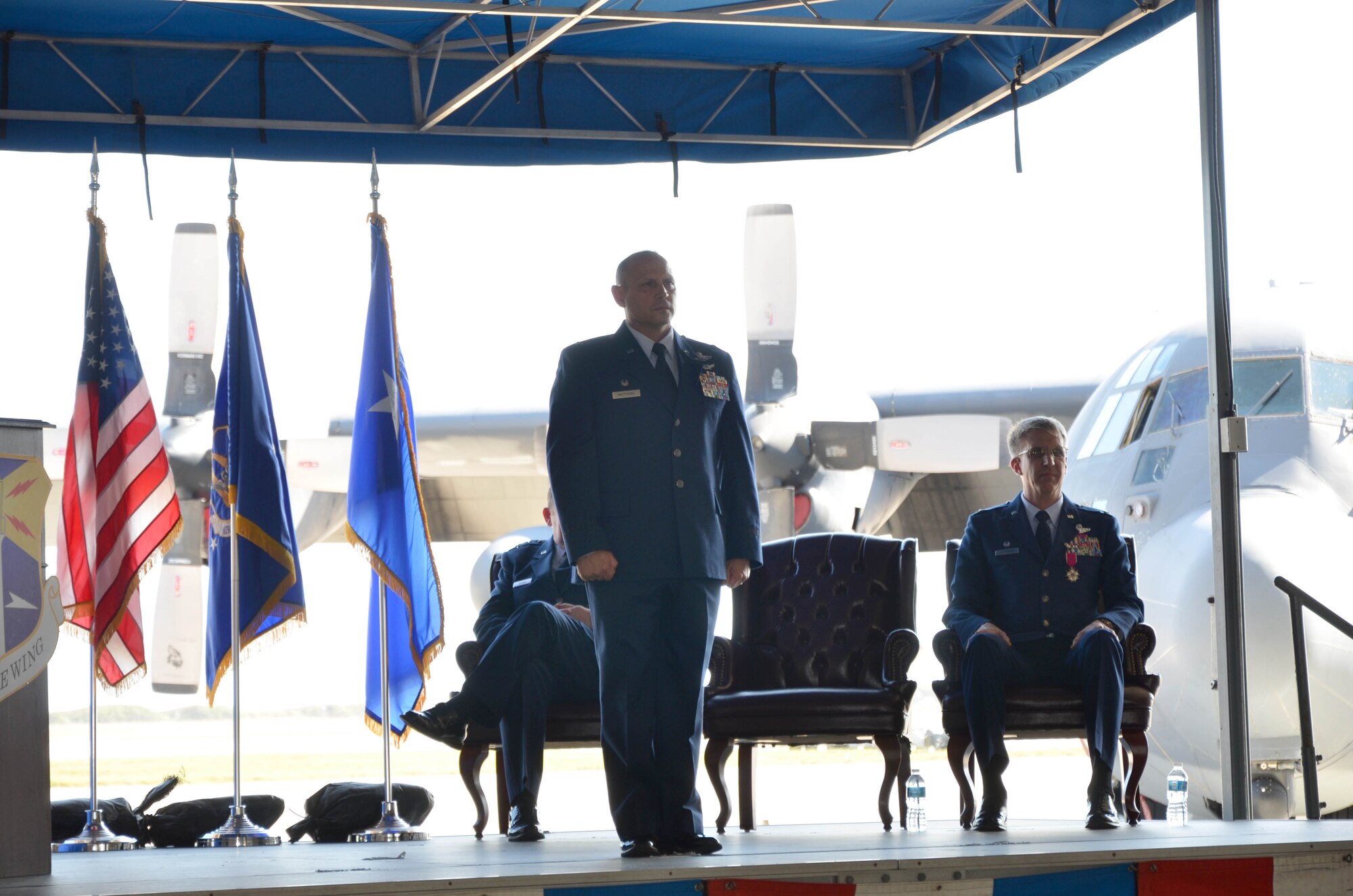 Col. Kurt Matthews assumed command of the 920th Rescue Wing, Patrick Air Force Base, Florida, Dec. 3 in a change of command ceremony. Matthews replaced Col. Jeffrey L. Macrander who served as the 920th RQW commander from August 2011 to December 2016. Approximately 400 civilian and military guests were in attendance. (U.S. Air Force photo./1st Lt. Anna-Marie Wyant)