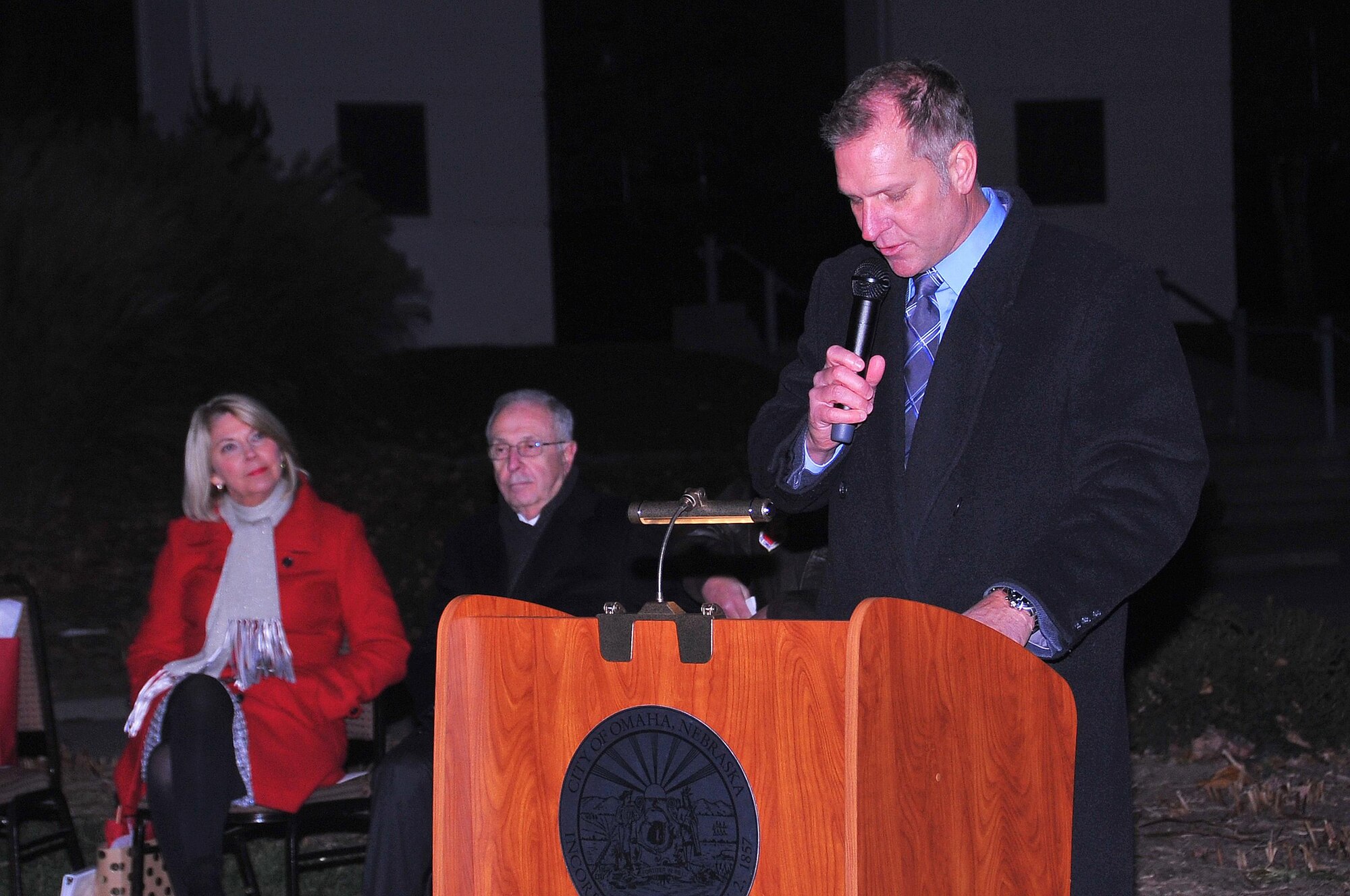 City of Omaha Parks and Recreation director Brook Bench, was a guest speaker at the inaugural ‘Veterans Shine On’ ceremony at Memorial Park in Omaha, Nebraska on Dec. 2. (U.S. Air Force photo by D.P. Heard)