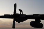 A 386th Expeditionary Aircraft Maintenance Squadron Aircraft Maintenance Unit maintainer inspects a C-130H Hercules at an undisclosed location in Southwest Asia Dec. 4, 2016. The maintainers inspect aircraft thoroughly before and after each flight. (U.S. Air Force photo/Senior Airman Andrew Park)