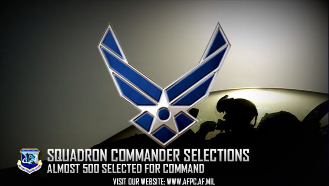 The Air Force has selected almost 500 officers as squadron commanders for 2017. Assignments include worldwide command and 365-day extended deployment command opportunities. (U.S. Air Force photo by Tech. Sgt. Robert Cloys)