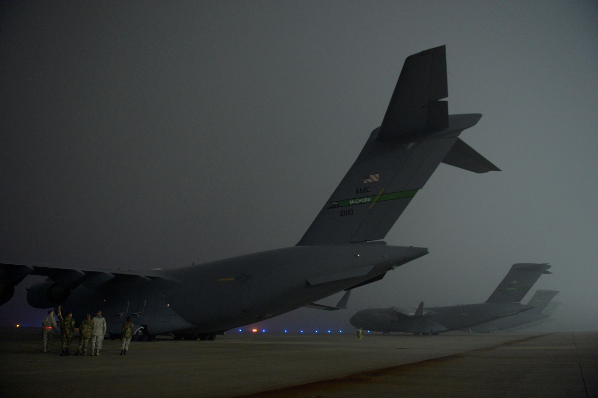 Civil Air Patrol cadets from Squadron 126 are given a tour of a C-17 Globemaster III at Spangdahlem Air Base, Germany, Dec. 1, 2016. The CAP is celebrating their 75th anniversary. (U.S. Air Force photo by Staff Sgt. Jonathan Snyder)