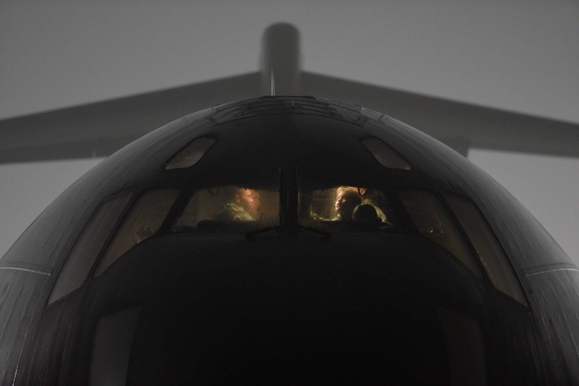 Civil Air Patrol cadet Jacky Jenkins, right, CAP Squadron 126, is given a tour of the flight deck in a C-17 Globemaster III by the 726th Air Mobility Squadron at Spangdahlem Air Base, Germany, Dec. 1, 2016. The CAP is celebrating their 75th anniversary. (U.S. Air Force photo by Staff Sgt. Jonathan Snyder)
