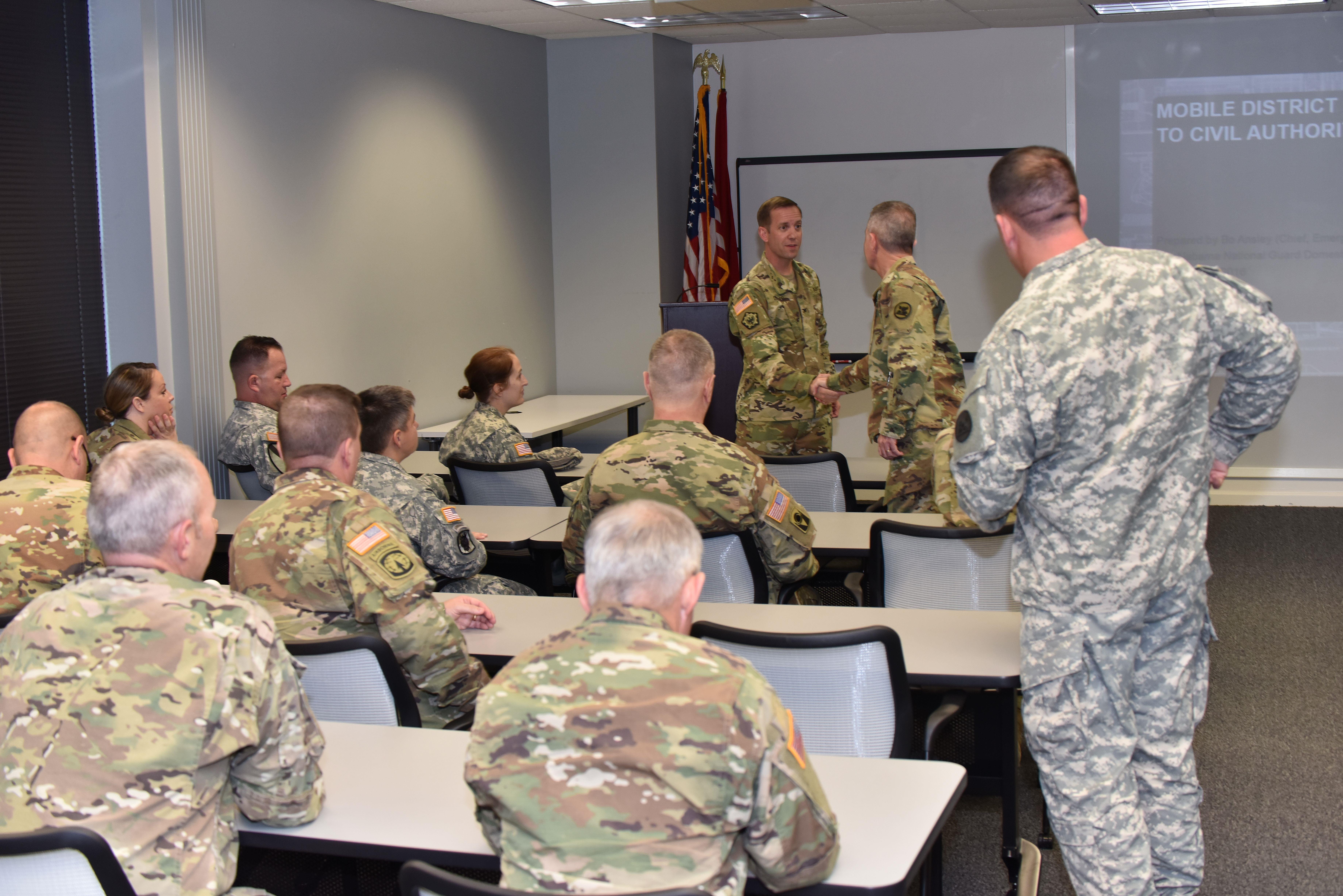 Mobile District, National Guard team up for emergency management training > Mobile District