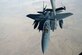 An F-15E Strike Eagle receives fuel from a KC-10 Extender centerline refueling boom near Mosul, Iraq, Nov 20, 2016. The F-15E is a dual-role fighter designed to perform air-to-air and air-to-ground missions. An array of avionics and electronics systems gives the F-15E the capability to fight at low altitude, day or night, and in all weather. (U.S. Air Force photo/Staff Sgt. R. Alex Durbin)