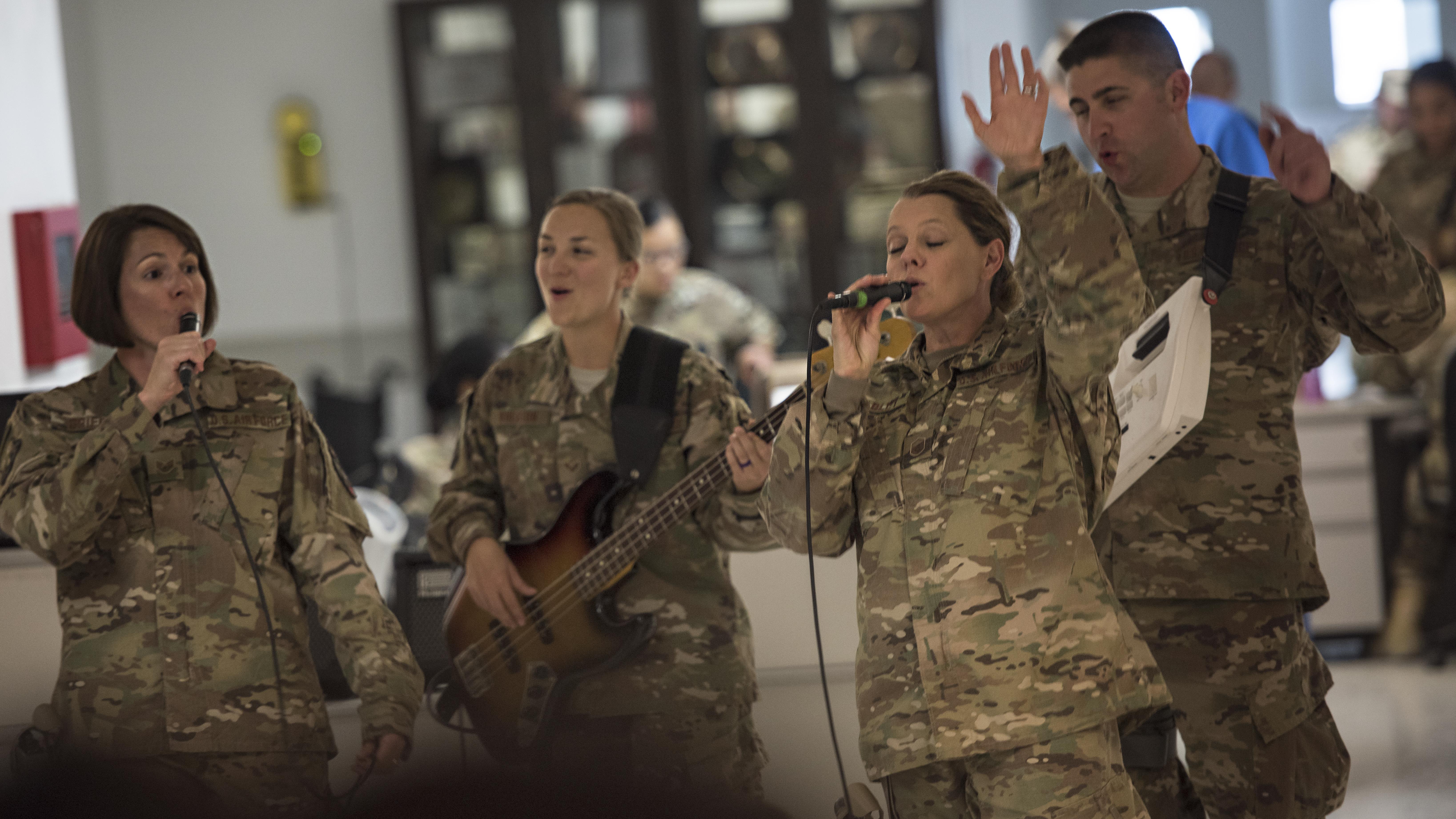 Afcent Band Cheers Bagram Service Members