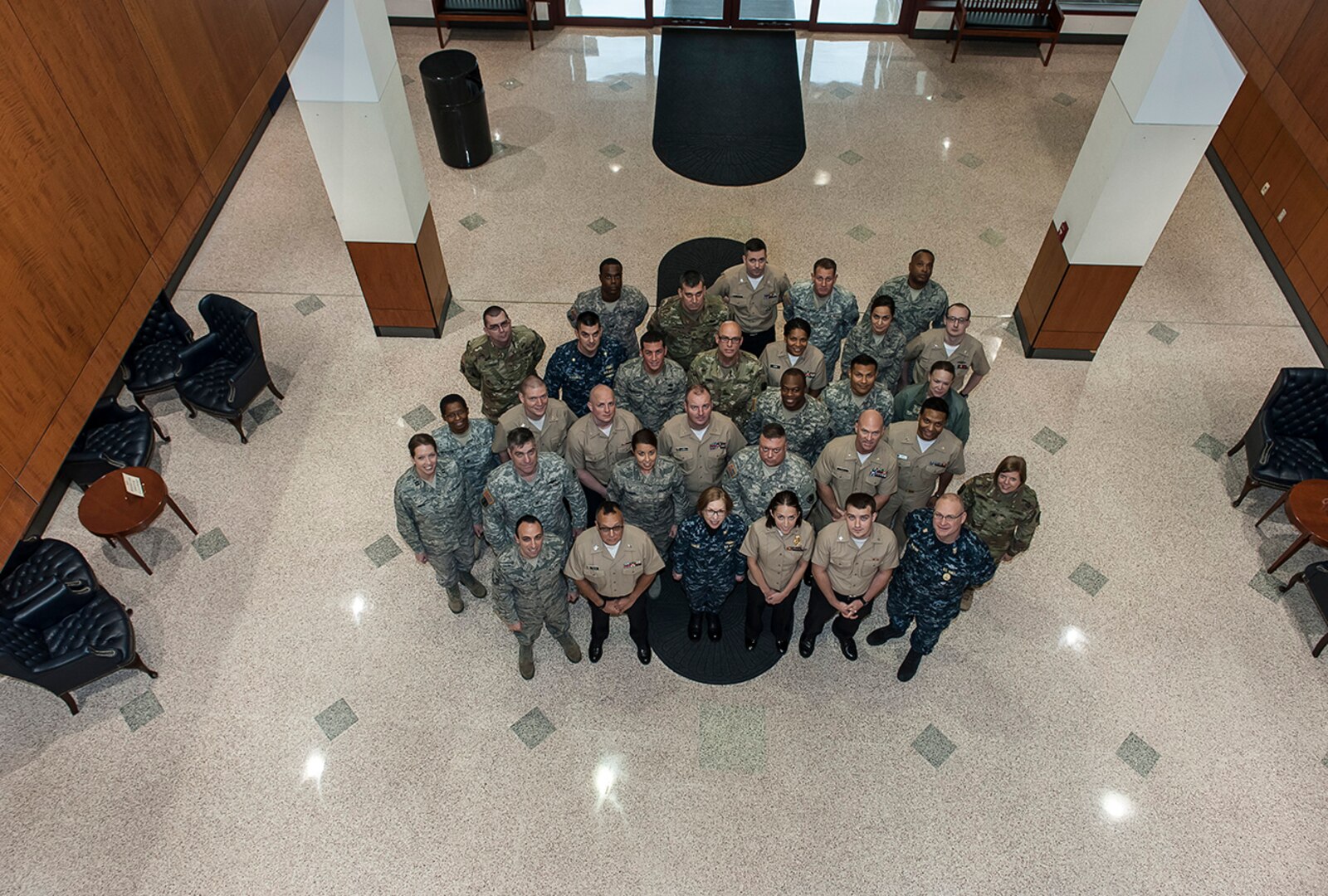 Members of the DLA Land and Maritime Joint Reserve Team assemble at the Joint Forces Operational Summit Dec. 2 at Defense Supply Center Columbus. The annual event highlights achievements from the previous year while setting new goals for the future of the reserve forces.