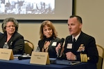 Navy Capt. Gerald Raia, Defense Logistics Agency Troop Support Procurement Process Support Director, explains the importance of federal contracts to 185 acquisition professionals from more than a dozen federal agencies at the Mid-Atlantic Acquisition Council Training Symposium. Raia, who spent more than four years serving in a combat zone, said that strong acquisition practices are critical to an agency’s mission accomplishment.