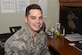 U.S. Staff Sgt. Gabriel Lazurka, financial services supervisor at the 628th Comptroller Squadron, poses at his desk Nov. 30, 2016, at Joint Base Charleston, South Carolina. Lazurka was accepted into the Commissioned Officer Training program for healthcare. COT is a five-week program designed to transition Airmen and civilians into the U.S. Air Force commissioned officers corps. 