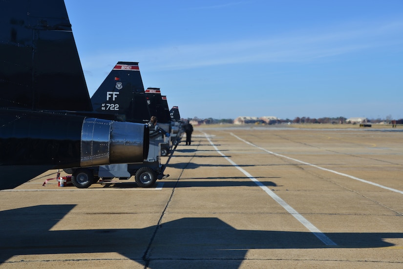 Pilots assigned to the 71st Fighter Training Squadron prepare for take-off at Joint Base Langley-Eustis, Va., Dec. 6, 2016. The T-38 Talons train with the F-22 Raptors to help pilots improve on maneuvering and air-to-air combat.  (U.S. Air Force photo by Airman 1st Class Tristan Biese)