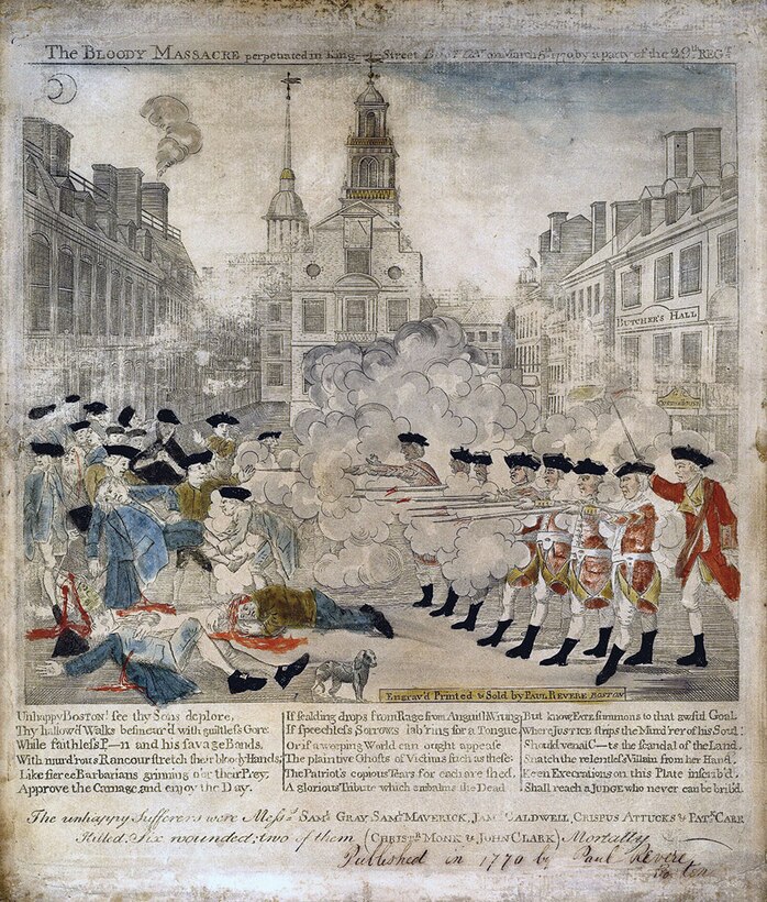 Figure 1 “The Fruits of Arbitrary Power, or the Bloody Massacre”