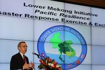 U.S. Ambassador to the Republic of the Union of Burma, Scot Marciel, delivers remarks at the opening ceremony of the Lower Mekong Initiative (LMI) Disaster Response Exercise and Exchange (DREE) in Nyi Pyi Taw, Republic of the Union of Myanmar, Dec. 6, 2016.  The LMI DREE is a four-day conference for humanitarian and disaster relief experts from Cambodia, Lao, Myanmar, Thailand, Viet Nam and the U.S. to discuss ways to improve relief efforts and save human lives during catastrophic floods.
