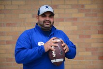 Omar Matos, 47th Force Support Squadron youth center director, is an avid football fan as well as the Laughlin XLer for Dec. 7, 2016. Matos was chosen by wing leadership as this week’s XLer for his outstanding contributions to his unit and Laughlin. (U.S. Air Force photo/Airman 1st Class Benjamin N. Valmoja)