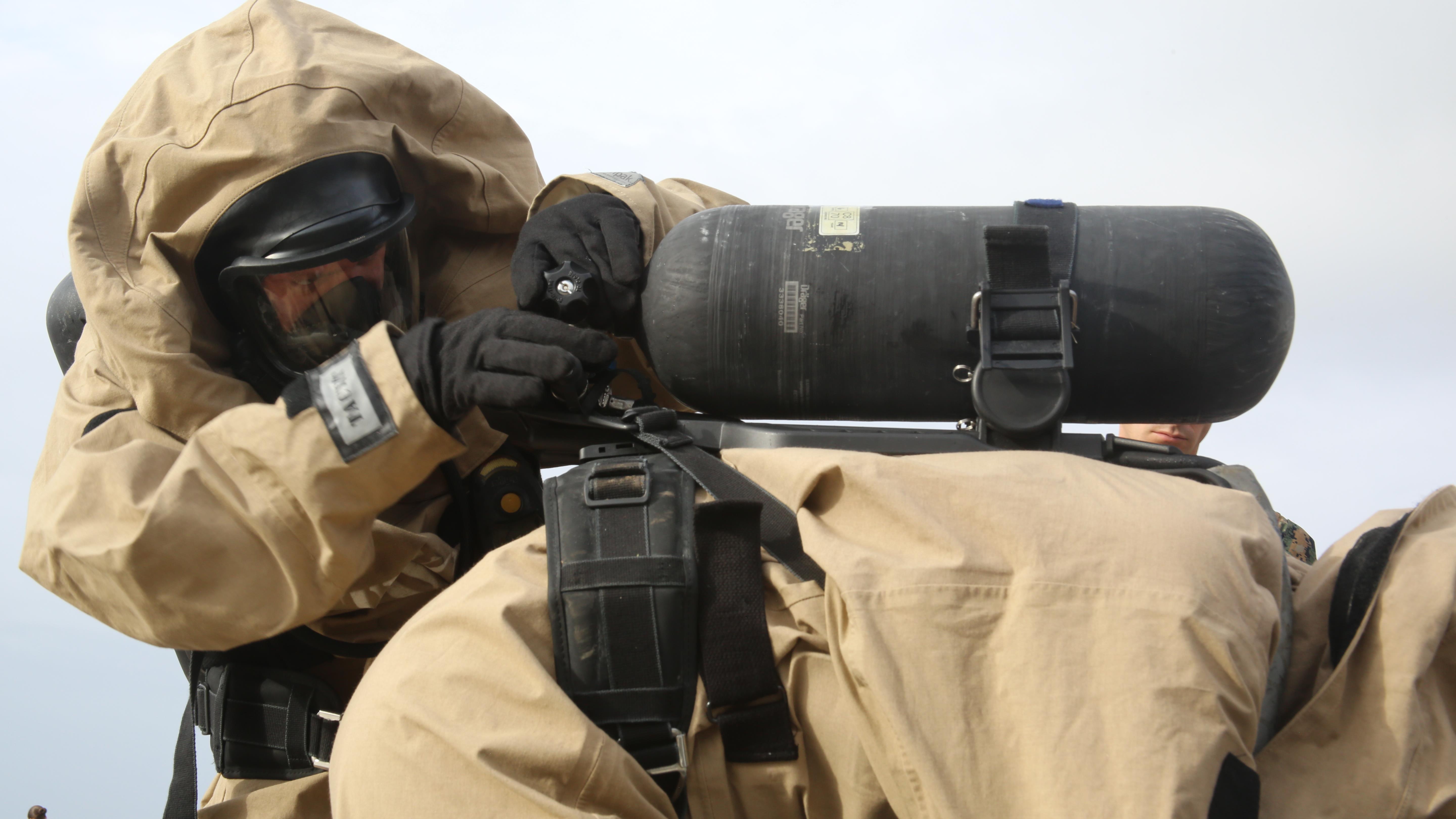 Behind the gas mask CBRN Marines go back to roots of MOS training