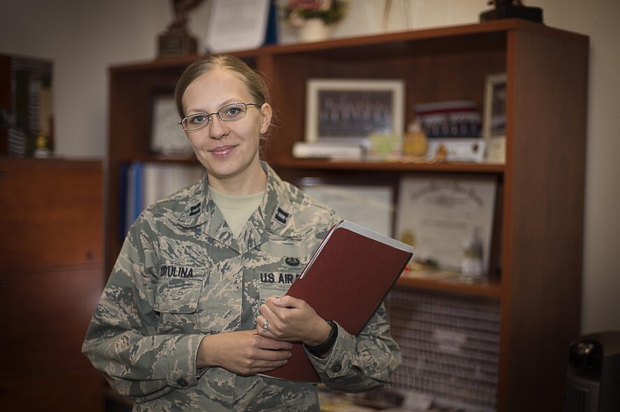 Capt. Ekaterina Korulina is the Special Victims Counsel attorney appointed to Holloman Air Force Base, N.M. The SVC offers confidential legal advice and assistance to sexual assault victims. The Air Force started the SVC test program in 2013. It has now been adopted by every branch of the military. (U.S. Air Force photo illustration/Senior Airman Aaron Montoya)