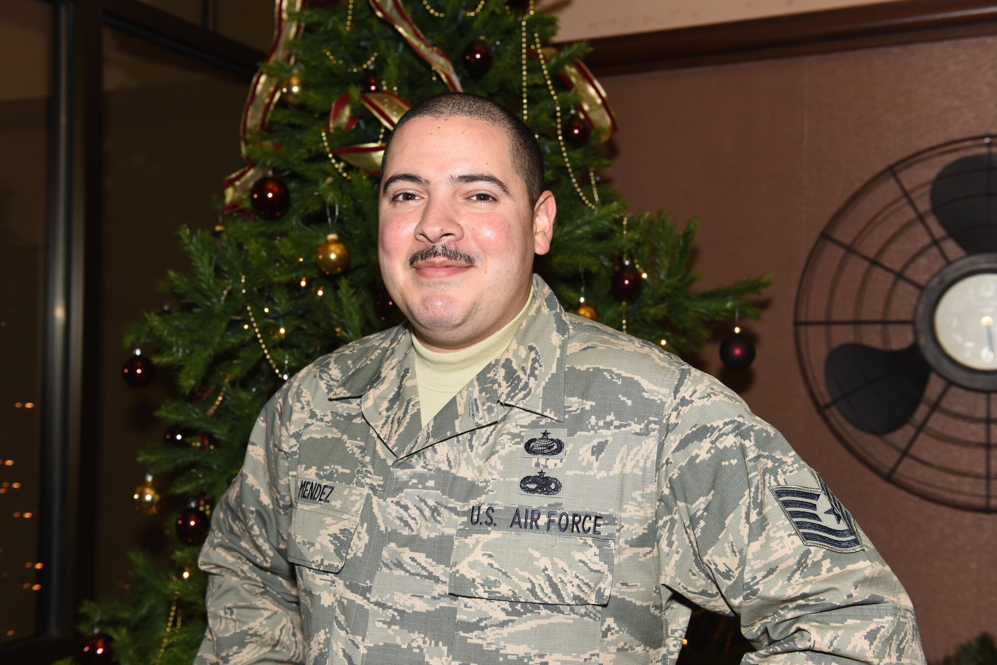 Tech. Sgt. Daniel Mendez, poses for a photo Dec. 1, 2016, at Beale Air Force Base, California. (U.S. Air Force photo/ Senior Airman Ramon A. Adelan)