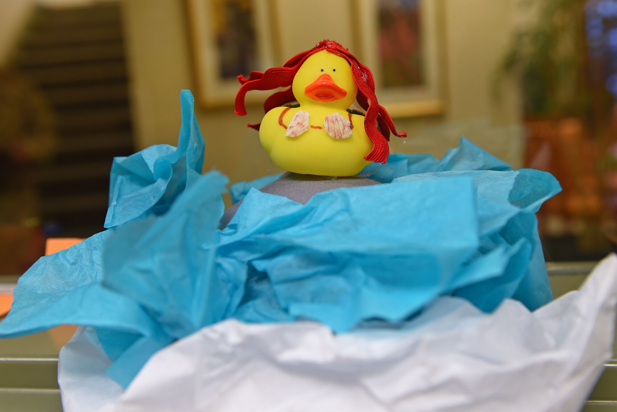 Adults and children decorated rubber ducks for display as part of the Duck the Halls competition from Nov. 28 to Dec. 9, at the Joint Base Elmendorf-Richardson Library. Artists of all ages and experience were given the opportunity to bring their favorite book characters to life. Voting on the top three ducks will begin on Dec. 12. 