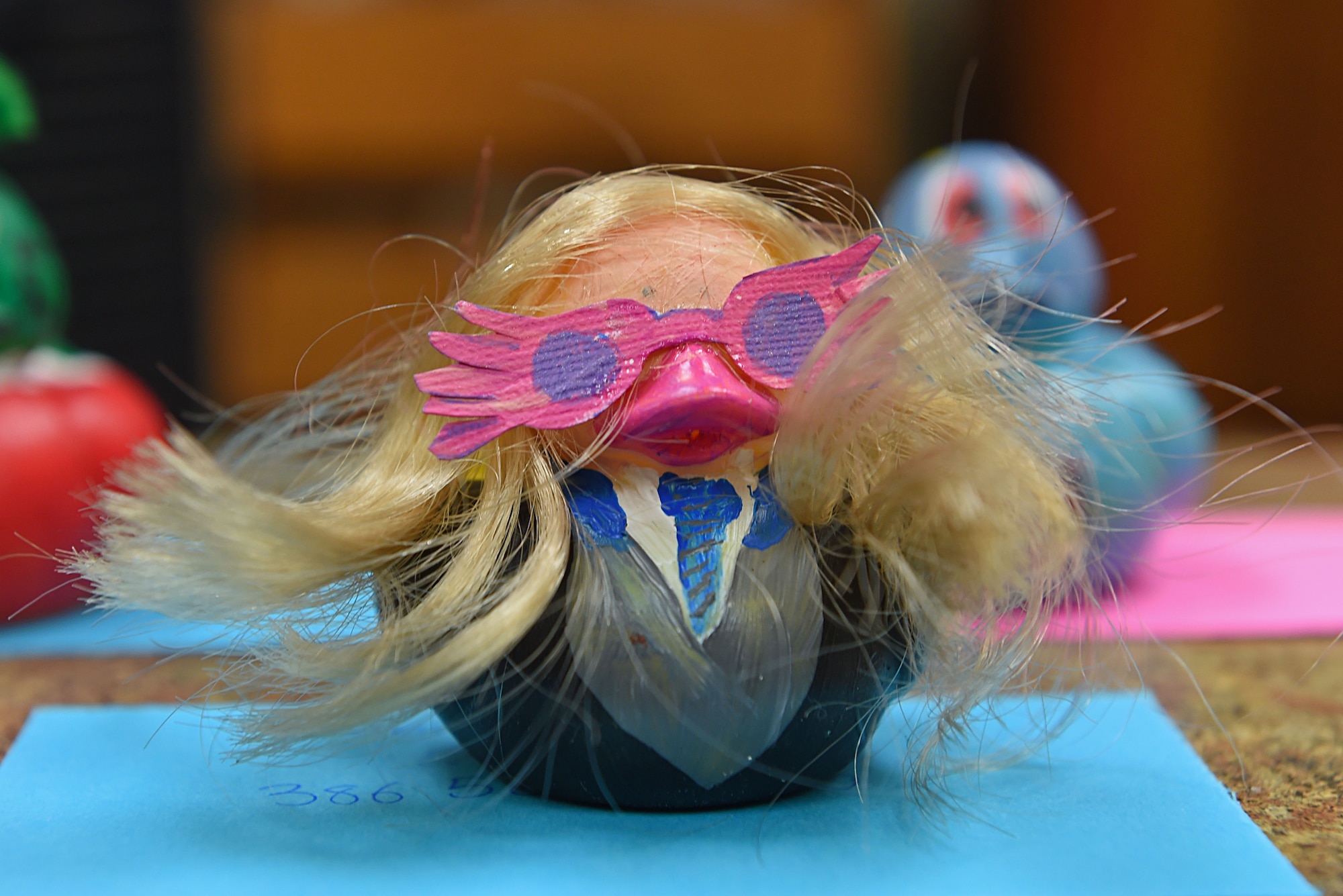 Adults and children decorated rubber ducks for display as part of the Duck the Halls competition from Nov. 28 to Dec. 9, at the Joint Base Elmendorf-Richardson Library. Artists of all ages and experience were given the opportunity to bring their favorite book characters to life. Voting on the top three ducks will begin on Dec. 12. 