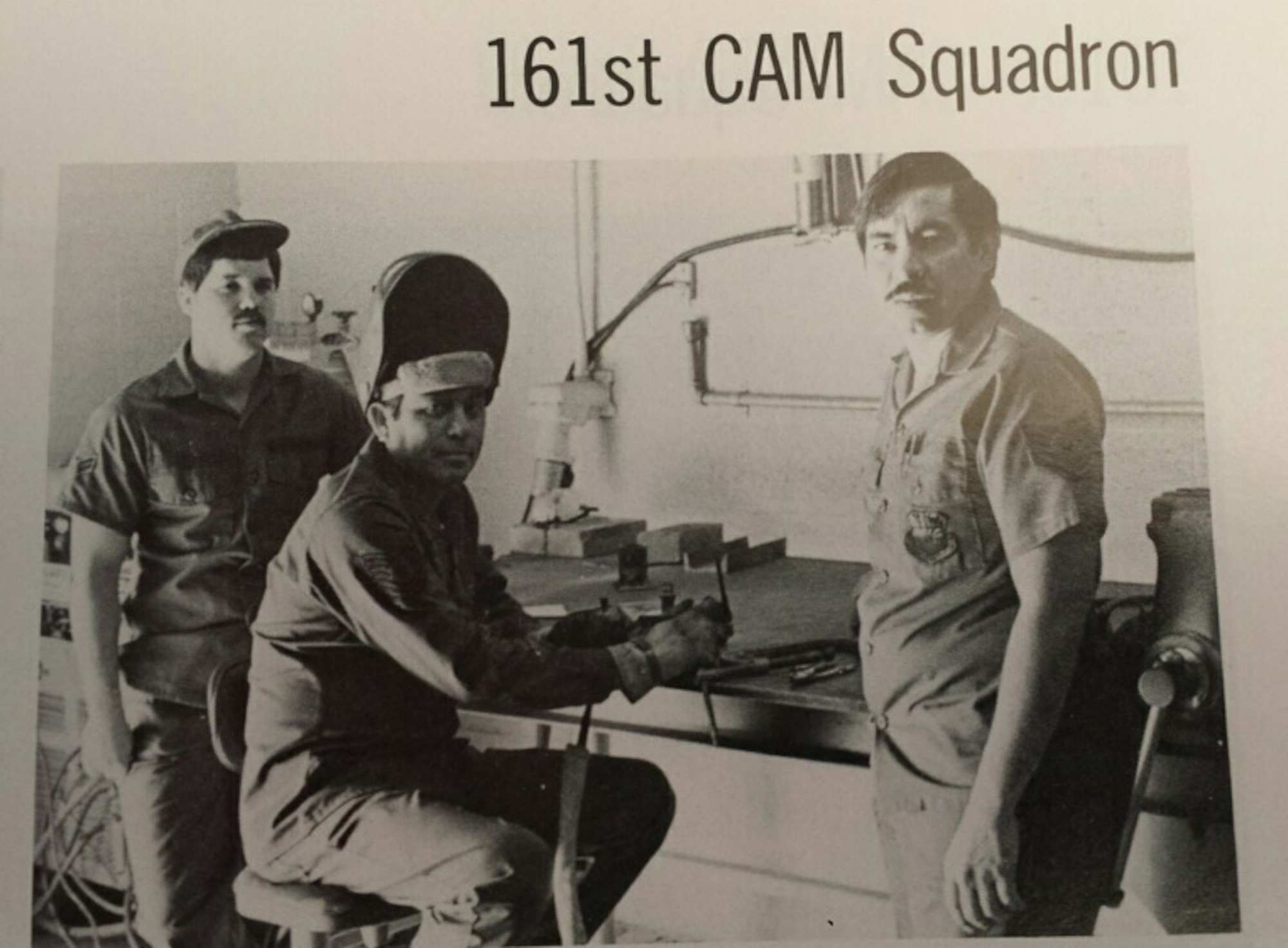Courtesy photo of the 161st Consolidated Aircraft Maintenance Squadron, retired Tech. Sgt. Hector Baca, Sr. (right)