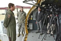 Reporters from 3 local Birmingham, Alabama television stations flew on a air refueling mission as part of a media incentive flight hosted by the 117th Air Refueling Wing, Birmingham, Alabama December 7, 2016 . (U.S. Air National Guard photo by: Senior Master Sgt. Ken Johnson)