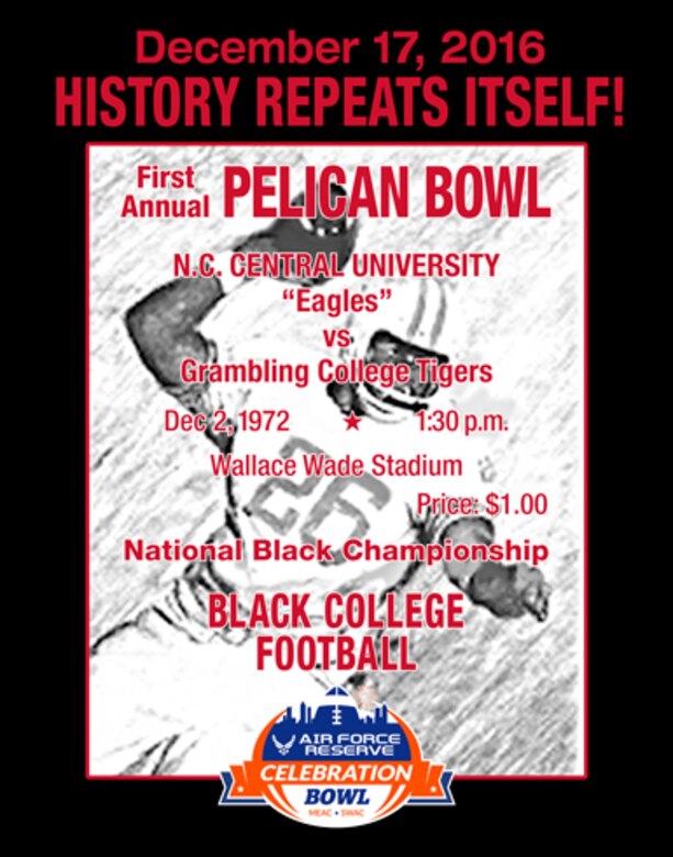 The Grambling State University Tigers, led by Head Coach Broderick Fobbs, are set to take on the North Carolina Central University Eagles, led by Head Coach Jerry Mack. This marks the second year for the Air Force Reserve Celebration Bowl, which showcases the heritage, legacy, pageantry and tradition of HBCUs. The game will be televised live on ABC to open the bowl season. The postseason college football bowl game will kick off at noon ET on Saturday at the Georgia Dome in Atlanta.
